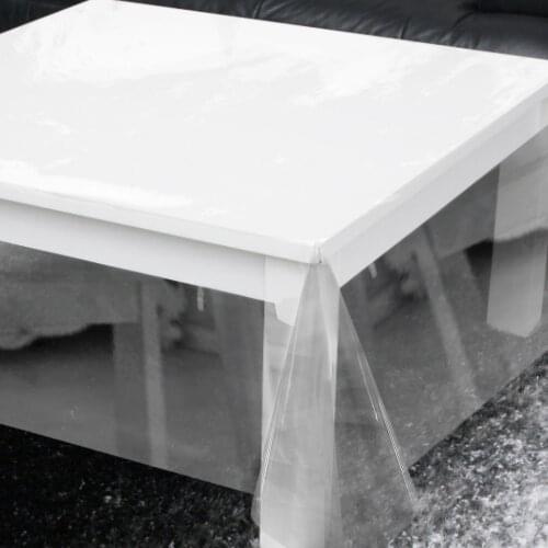 Transparent Plastic Dining Tablecloth Thickness 0.02cm Waterproof Oilproof Easy Cleaning Table Cloth Cover