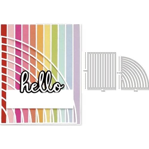 Rainbow border frame Metal Cutting Dies Stencils carft Scrapbooking Photo Album Decoration Embossing Paper Card making die cut