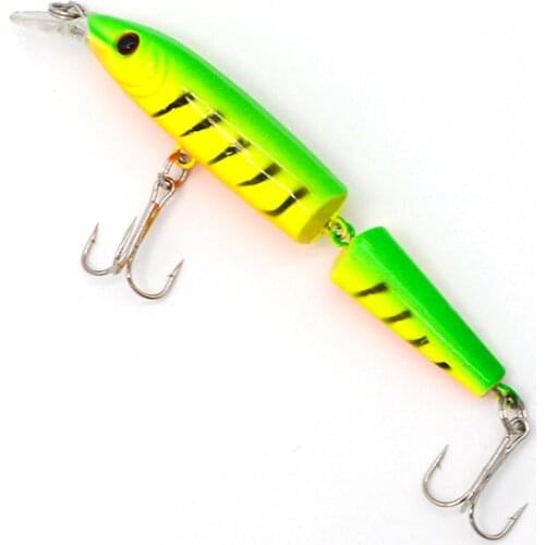 1Pcs Fishing Lure Minnow Quality Professional Bait 10.5cm 9.2g Swim Bait Jointed Bait Equipped White Hook With 3D Eyes