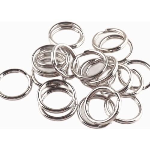 20pcs Key Ring 12mm Silver Jump Ring Key Chains Iron Replacement DIY accessories Jewelry Purse Handbag Earring Necklace Hardware