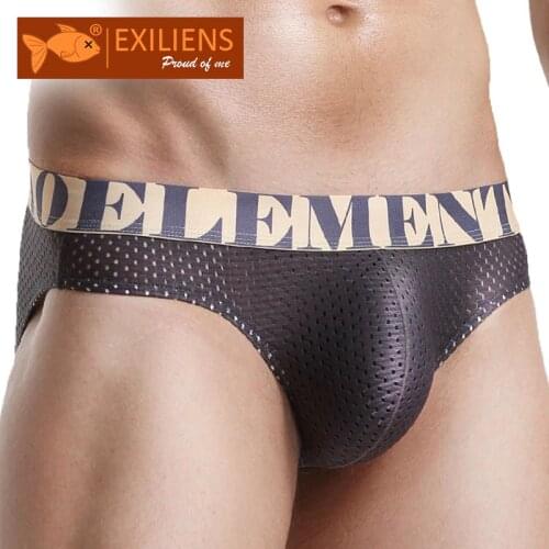 EXILIENS New Men Brief Silk Mens Briefs Underwear Man Mesh Cueca Masculina Ropa Interior Hombre Calzoncillos Slip Sous L-3XL 184