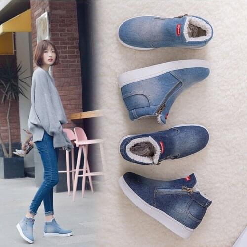2020 Winter Platform Boots Women Boots Super Warm Winter Casual Shoes Women Cowboy Ankle Boots For Women 4 COLOR