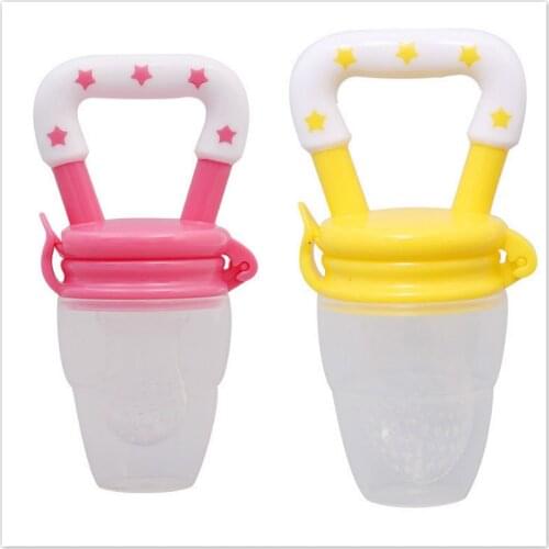 1@#1Pcs Learn Feeding Handle Teething Pacifier Infant Colour Baby Nipple Fresh Food Fruit Milk Feeding Bottles Nibbler