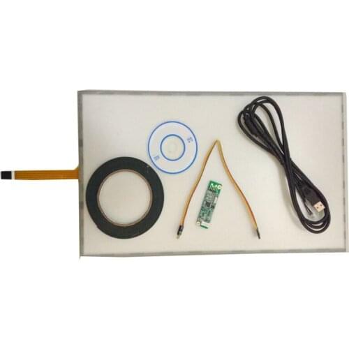 1PC 18.5inch 5Wire Glass Resistive Touch Screen 425MM*243MM Digitizer+Controller