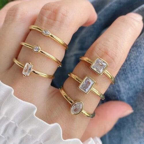 10Pcs Fashion gold plated micro pave ring jewelry,clear crystal cute mini ring jewelry