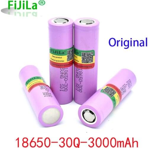 100% original New INR18650 battery 3.7V 18650 3000mAh INR18650 30Q li-ion Rechargeable Batteries