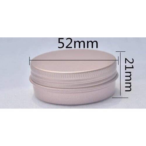 30PCS/lot Size 52*21mm Aluminum Jars 30ml Empty Cosmetic Metal aluminum Tin Containers Rose Gold Aluminum Jar ZKH86