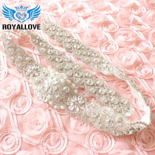 30pcs)Hand Bling Rhinestone applique Bridal Belt Accessories Wedding Dress Sash Haute Couture Costume Embellishment 34.0"L Trim