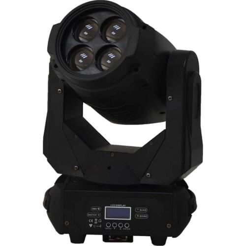 4 Pcs/lot new arrival led moving head light zoom spot wash strobe effect 4*25W DMX 9/15 ch led RGBW 4 in 1 Color DJ Equipment