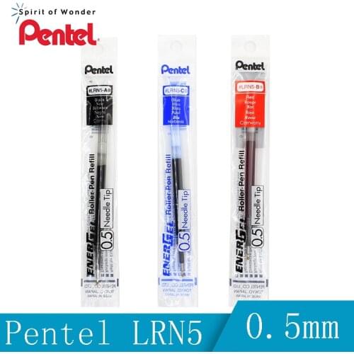 6pcs/lot Pentel EnerGel LRN5 Needle-Point Gel Pen Refill - 0.5 mm Black/Blue/Red For Pentel BLN-75