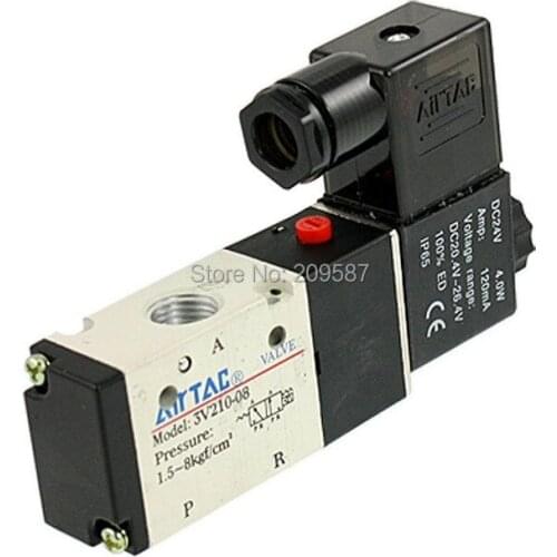 AC 110V 3V210-08 2 Position 3 Way 1/4" BSP Air Pneumatic Solenoid Valve