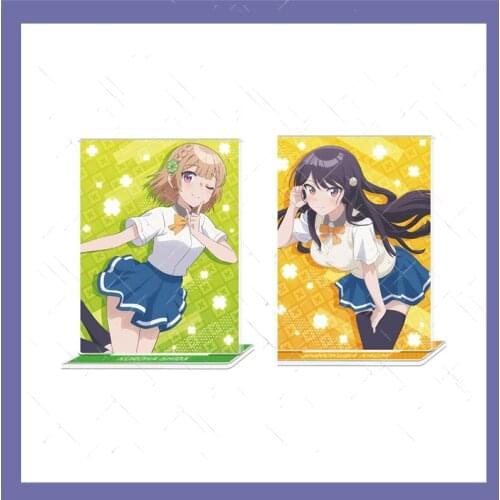 Anime Osananajimi ga Zettai ni Makenai Love Comedy Square Acrylic Figure Stand Model Toy Osamake Shita Kuroha Kachi Shirokusa