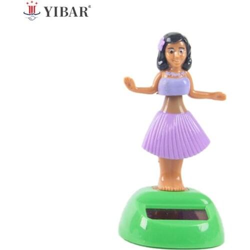 Car Decor Dancing Doll Accessories Solar Power Toy Shaking Head Girl Ornament