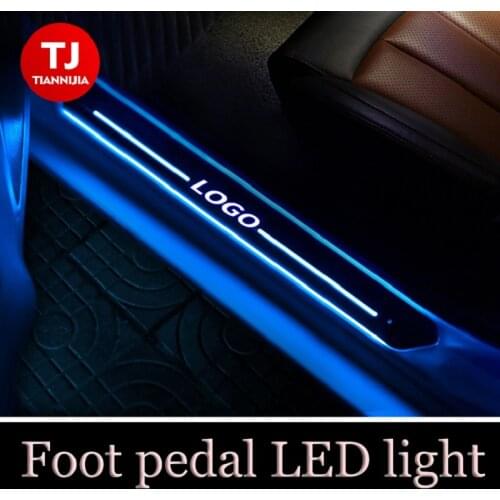 Car Door Light Logo Projector Laser Lamp LED Welcome Pedal Scuff Plate Pedal Sill Pathway Light Car Atmosphere Light