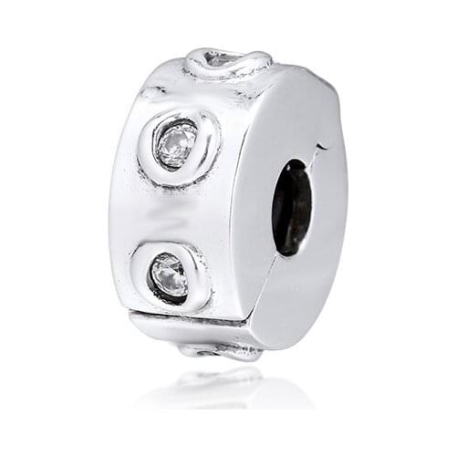 CKK Sparkling Crown O Clip Charms 925 Original Fit Pandora Bracelets Sterling Silver Charm Beads for Jewelry Making Bead kralen