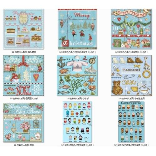 Flowers styles patterns Counted Cross Stitch 11CT 14CT 18ct DIY Chinese Cross Stitch Kits Embroidery Needlework Sets