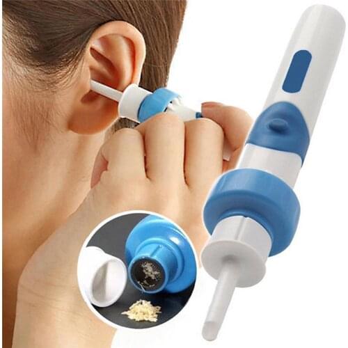 Electric Cordless Safe Vibration Painless Vacuum Ear Wax Pick Cleaner Remover