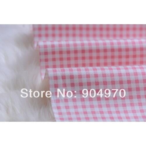 Plaid Pure Pink fabric Quilting Bedding Checks Baby Fabric cotton Patchwork Textile kids 100% cotton fabric 160cmX50cm Lattice
