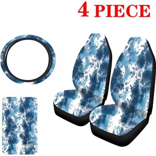 Four-piece car seat cover custom printed front protectors accessories cushion kit