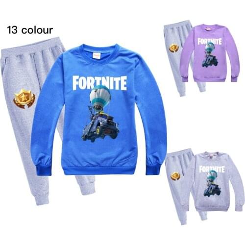 Fortnites Clothing Set Kids Sweatshirt + Jogger Pants 2pcs Children Pullover Boys Sportswear Toddler Girl Outfits