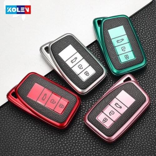 Leather + TPU Car Remote Key Cover Case For Lexus NX GS RX IS ES GX LX RC 200 250 350 LS 450H 300H Car Smart Key Protector Shell