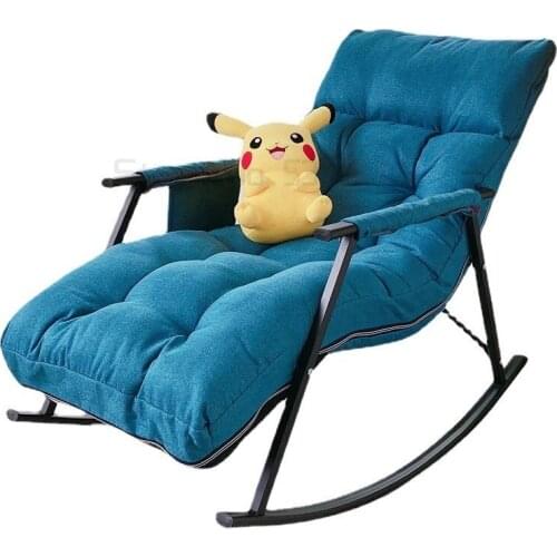 Nordic rocking chair balcony household leisure lounge chair lazy sofa rocking chair adult light luxury bedroom armchair