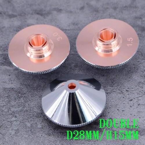 Laser Nozzle Single Double Layer Dia.28mm Caliber 0.8 - 5.0 P0591-571-0001 for Precitec WSX FIBER Laser Cutting Head