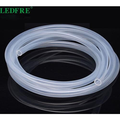 LEDFRE 1M 1/2/3/4/5/6/7 Transparent Silicone tube for tasteless food grade plumbing hose silicone tubing rubber tube