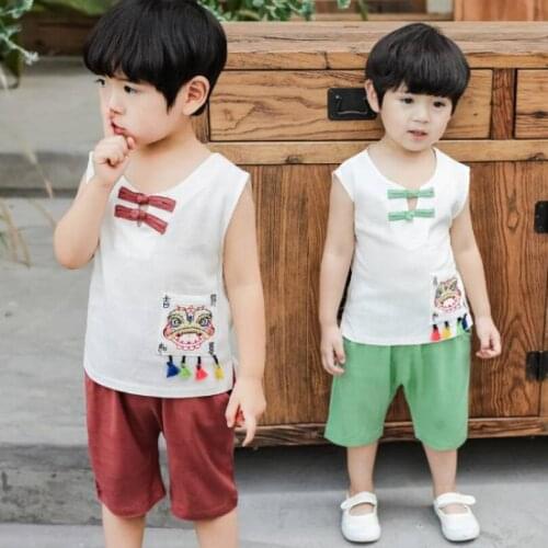 Summer clothes sets for baby boys t-shirt+shorts 2pcs/set thin breathable cotton shirt 1-6Y little kids outwear fashion toddler