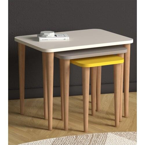 Letto 3 pcs Zigonsehpa White Cappuccino Yellow