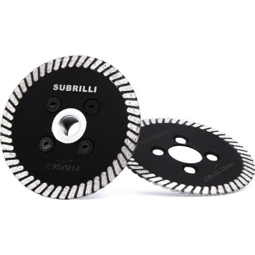 90mm Mini Diamond Engraving Saw Blade With Removable M14 & 5/8-11 Flange Carving Stone Concrete Cutting Disc for Engraver