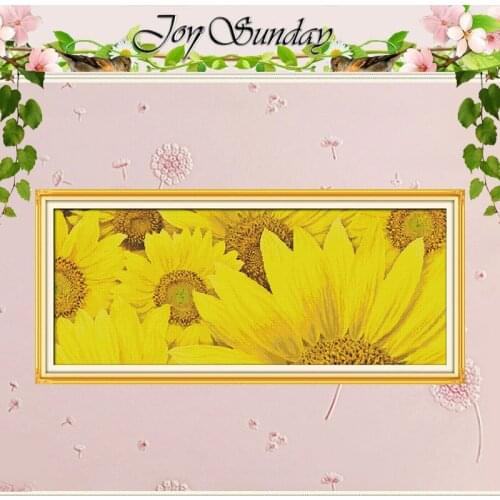 Sunflower Thriving(2) Patterns Counted Cross Stitch 11CT 14CT Cross Stitch Set Wholesale Cross-stitch Kit Embroidery Needlework