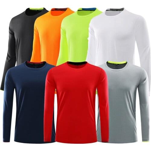 2021 New Mens Running Shirt Long Sleeve Gym Shirt Sportswear Compression Dry Fit shirts For Men Fitness Sport T-Shirts