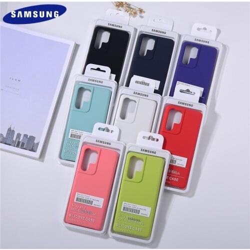 Original Samsung Galaxy S21 S21+ S21 Ultra Liquid Silicone Case Cover Silky Soft-Touch Shell Cover For S21 Plus Down Open Shell