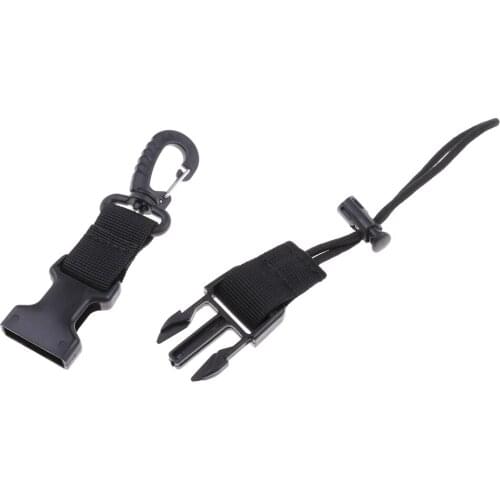 Underwater Scuba Diving Lanyard Camera Torch Light Holder Strap Quick Release Buckle Black Nylon Diving Equipment