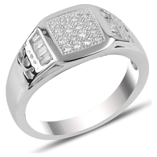 Silverlina Silver Zircon Stone Ring