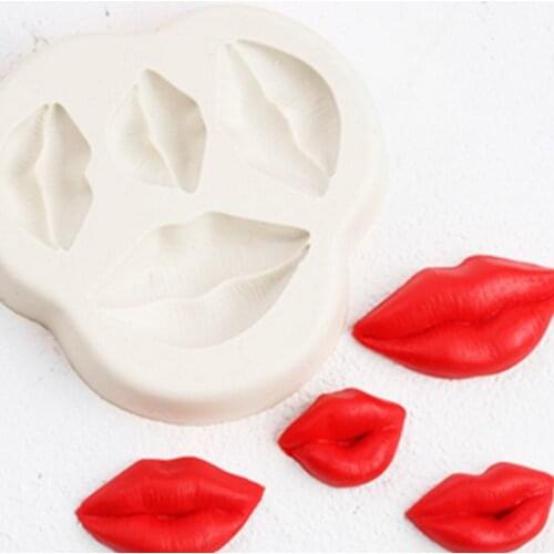 Aouke DIY baking silicone mould lip shape cake chocolate pouring pet mould cavity K103