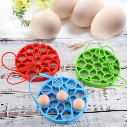 Silicone Egg Molds Multifunctional Egg Steamer 9 Hole Steamer Egg Frame Removable Insulation Pad Household Kitchen Baking Tools