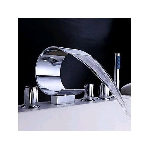 Five-piece full copper bathtub faucet split Separate faucet faucet shower faucet
