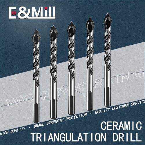 Ceramic tile drill bit glass ceramic concrete multi-function cement drill bit alloy drill bit electric drill triangle drill bit