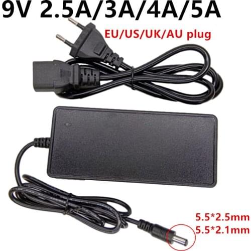 Universal 9v 9 volt 2.5A 3A 4A 5A power supply AC DC adapter ac/dc 220v to 9v Adaptor 9 v adaptador switching converter