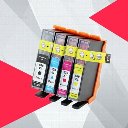 Replacement For HP 670 670xl ink cartridge use for HP670 Deskjet Ink Advantage 3525 4615 4625 5525 Printer