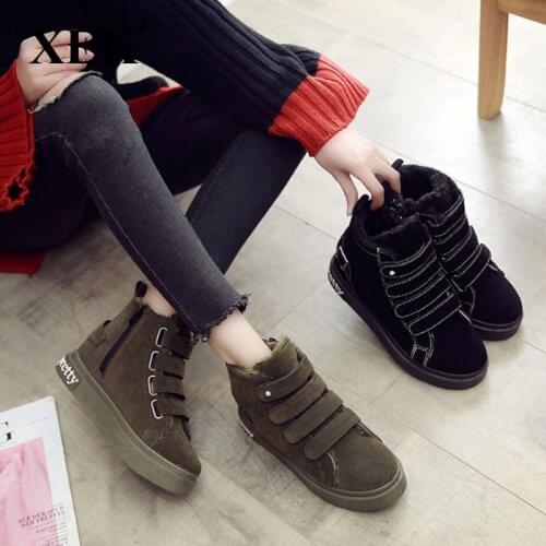 XEK 2018 New Warm Solid Snow Boots Women Waterproof Female Winter Boots Thermal Shoes Woman Botas Mujer Plataforma ZLL446