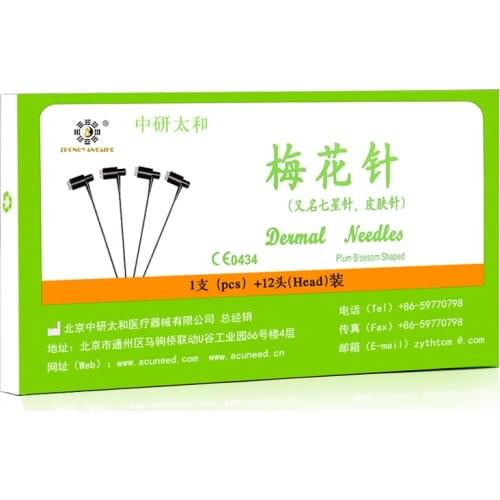 1PC Head Dermal Needle Lancet Disposable Plum Blossom Shaped Seven Star Massage Acupuncture Bloodletting Needle Blood Hammer