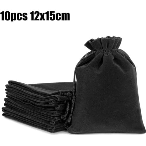 10PCS Drawstring Pocket Velvet Drawstring Gift Bag Wedding Jewellery Candy Party Pouch Bags High Quality