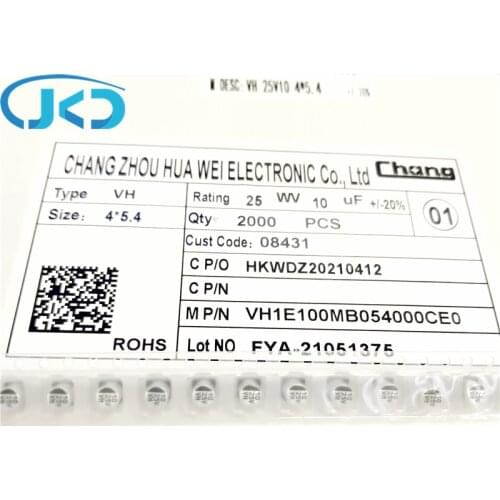 20pcs New 10uF 25V 4x5.4mm Super Low ESR 25V10uF For Motherboard VGA High Quality SMD Aluminum Electrolytic Capacitor