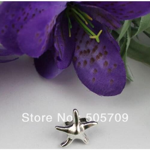 80Pcs Tibetan silver starfish spacer for 10x7mm leather A19451