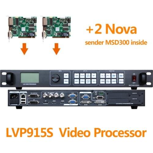 AMS-LVP913S compare VDWALL LVP605S LED Rental Screen Video Processor With 2 Nova MSD300 LED Sending Card For matrix led display
