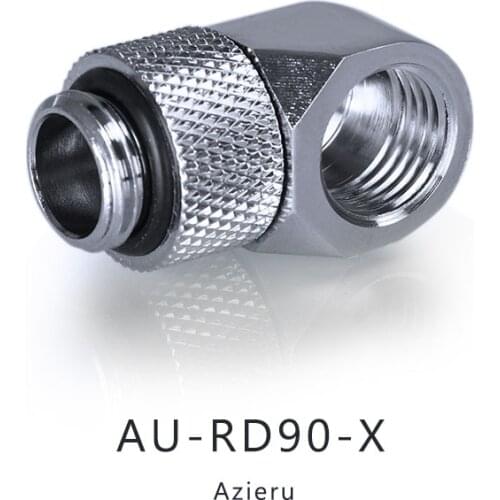Azieru G1/4'' 90 Degree Rotary Fitting / Brass accessories of water cooling Adaptors AU-RD90-X