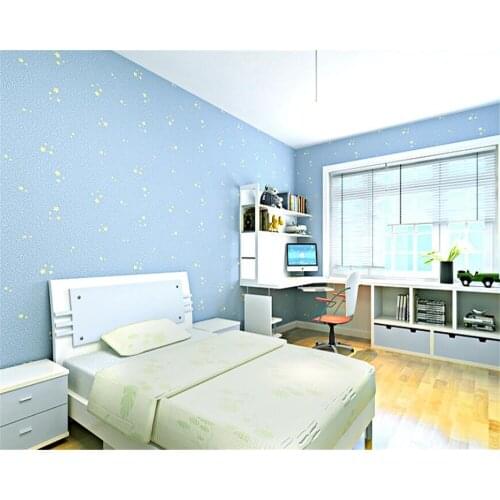 Beibehang papel de parede American childrens Mediterranean blue stars baby bedroom non-woven wallpaper hudas beauty bebang